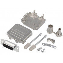 DPPK15-M-DBS-K; D-Sub; PIN: 15; plug; female; soldering; for cable; black; ENCITECH