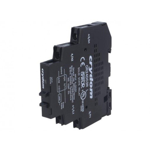 DR24D03R; Relay: solid state; Ucntrl: 4÷32VDC; 3A; 24÷280VAC; DIN; -30÷80°C; CRYDOM