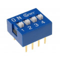 ; Switch: DIP-SWITCH; Poles number: 4; ON-OFF; 0.05A/12VDC; Pos: 2; NINIGI