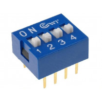 ; Switch: DIP-SWITCH; Poles number: 4; ON-OFF; 0.05A/12VDC; Pos: 2; NINIGI ; Switch: DIP-SWITCH; Poles number: 4; ON-OFF; 0.05A/12VDC; Pos: 2; NINIGI