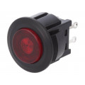 DS-664K-C-L-S-K-TR; Switch: push-button; Pos: 2; SPST-NO; 3A/125VAC; OFF-ON; red; 1kV; MIYAMA