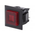 DS-664K-S-L-S-K-TR; Switch: push-button; Pos: 2; SPST-NO; 3A/125VAC; OFF-ON; red; 1kV; MIYAMA