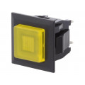 DS-664K-S-L-S-K-TY; Switch: push-button; Pos: 2; SPST-NO; 3A/125VAC; OFF-ON; yellow; MIYAMA