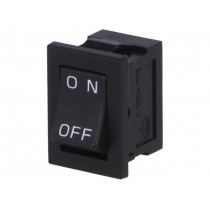 DS-850K-S-ON-K; ROCKER; SPST; Pos: 2; ON-OFF; 3A/250VAC; black; none; Rcont max: 20mΩ; MIYAMA DS-850K-S-ON-K; ROCKER; SPST; Pos: 2; ON-OFF; 3A/250VAC; black; none; Rcont max: 20mΩ; MIYAMA