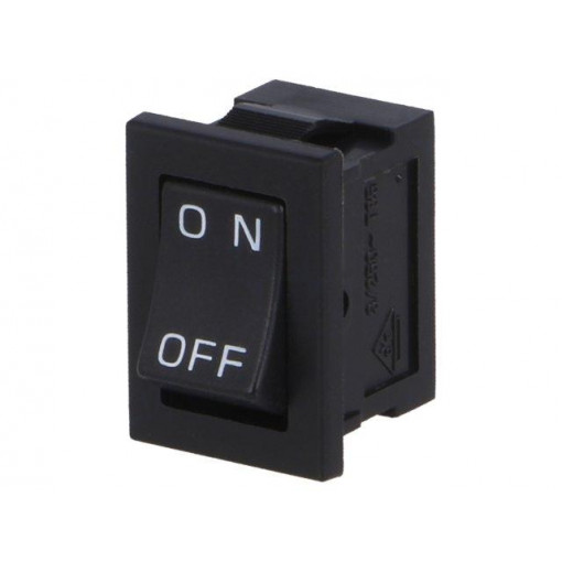DS-850K-S-ON-K; ROCKER; SPST; Pos: 2; ON-OFF; 3A/250VAC; black; none; Rcont max: 20mΩ; MIYAMA