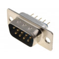 DS1034-09MUNSISS; D-Sub; PIN: 9; socket; male; straight; THT; 5A; 15mΩ; CONNFLY