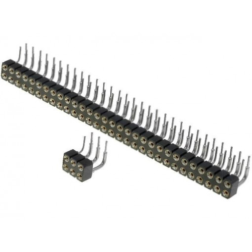 DS1002-01-2*4R13; Socket; pin strips; female; PIN: 8; turned contacts; angled 90°; CONNFLY