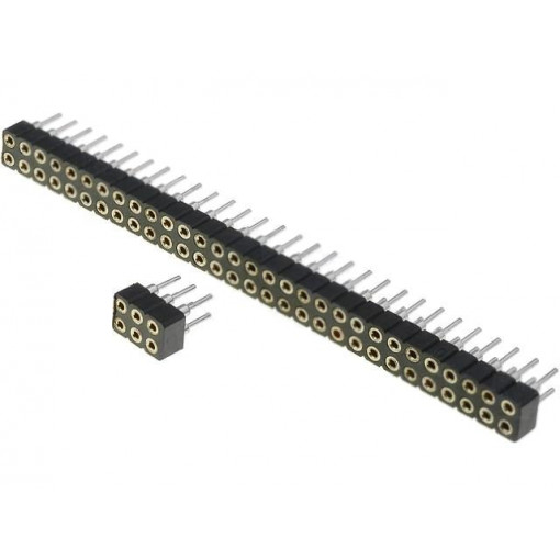 DS1002-02-2*40BT1F6; Socket; pin strips; female; PIN: 80; turned contacts,low profile; CONNFLY