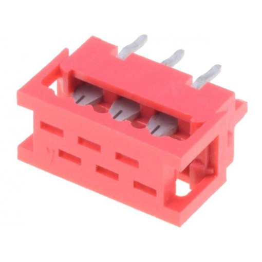 DS1015-02-06R6; Wire-board; adapter; PIN: 6; IDC,THT; on PCBs,for ribbon cable; CONNFLY