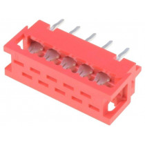 DS1015-02-10R6; Wire-board; adapter; PIN: 10; IDC,THT; on PCBs,for ribbon cable; CONNFLY