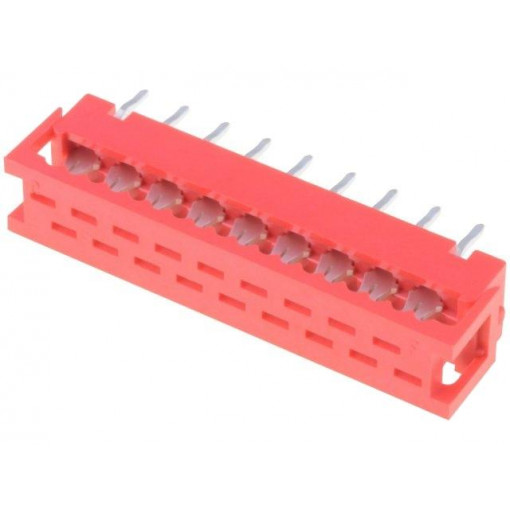 DS1015-02-18R6; Wire-board; adapter; PIN: 18; IDC,THT; on PCBs,for ribbon cable; CONNFLY