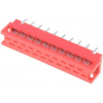 DS1015-02-20R6; Wire-board; adapter; PIN: 20; IDC,THT; on PCBs,for ribbon cable; CONNFLY