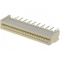 DS1020-01-20BT1; Connector: FFC (FPC); straight; PIN: 20; NON-ZIF; THT; tinned; 20mΩ; CONNFLY