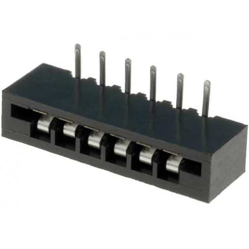 DS1020-06RT1D; Connector: FFC (FPC); angled 90°; PIN: 6; NON-ZIF; THT; tinned; 20mΩ; CONNFLY