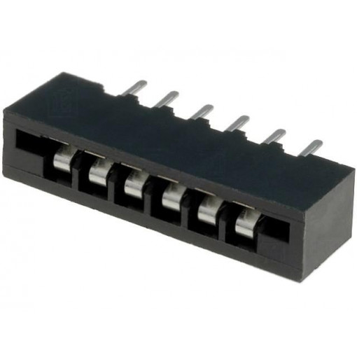 DS1020-06ST1D; Connector: FFC (FPC); straight; PIN: 6; NON-ZIF; THT; tinned; 20mΩ; CONNFLY