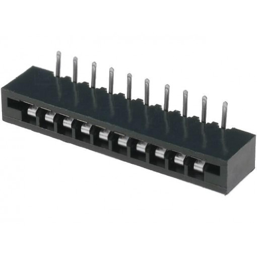 DS1020-10RT1D; Connector: FFC (FPC); angled 90°; PIN: 10; NON-ZIF; THT; tinned; CONNFLY