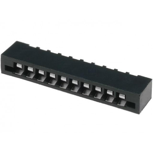 DS1020-10ST1D; Connector: FFC (FPC); straight; PIN: 10; NON-ZIF; THT; tinned; 20mΩ; CONNFLY