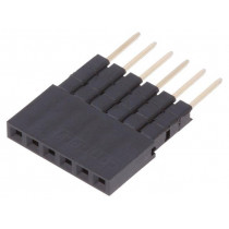DS1023-05-1*106B8-A16.0/B6.8; Socket; pin strips; female; PIN: 6; straight; 2.54mm; THT; 1x6; 3A; CONNFLY
