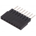 DS1023-05-1*68B81; Socket; pin strips; female; PIN: 8; straight; 2.54mm; THT; 1x8; 3A; CONNFLY DS1023-05-1*68B81; Socket; pin strips; female; PIN: 8; straight; 2.54mm; THT; 1x8; 3A; CONNFLY