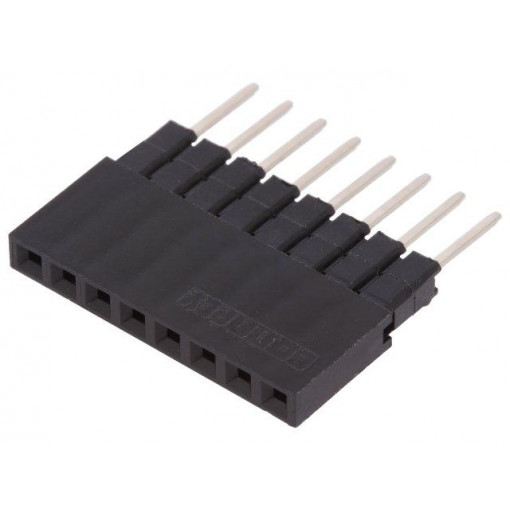 DS1023-05-1*68B81; Socket; pin strips; female; PIN: 8; straight; 2.54mm; THT; 1x8; 3A; CONNFLY