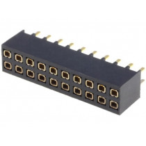 DS1023-07-2*10V8; Socket; pin strips; female; PIN: 20; straight; 2.54mm; THT; 2x10; CONNFLY