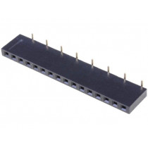 DS1023-16-1*16B81XTX1; Socket; pin strips; female; straight; 2.54mm; SMT; 1x16; gold flash; CONNFLY