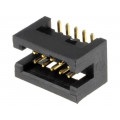 DS1031-14-10S8B; Socket; IDC; male; PIN: 10; straight; SMT; gold flash; 1.27mm; CONNFLY
