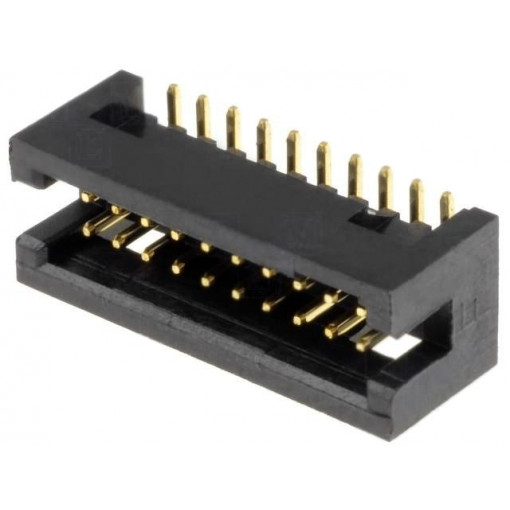 DS1031-14-20S8B; Socket; IDC; male; PIN: 20; straight; SMT; gold flash; 1.27mm; CONNFLY