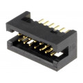DS1031-15-14V8B; Socket; IDC; male; PIN: 14; straight; THT; gold flash; 1.27mm; CONNFLY