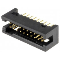 DS1031-15-20V8B; Socket; IDC; male; PIN: 20; straight; THT; gold flash; 1.27mm; CONNFLY