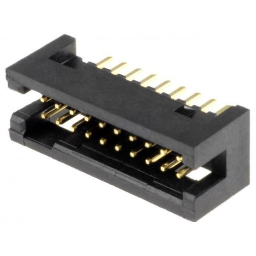 DS1031-15-20V8B; Socket; IDC; male; PIN: 20; straight; THT; gold flash; 1.27mm; CONNFLY