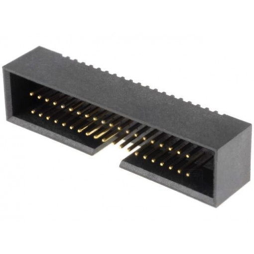 DS1031-16-40V8B; Socket; IDC; male; PIN: 40; straight; THT; gold flash; CONNFLY