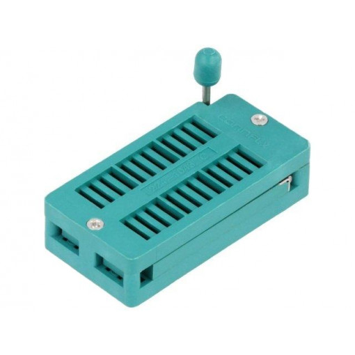 DS1043-240G; Socket: DIP; ZIF; PIN: 24; 7.62/15.24mm; demountable; -40÷105°C; THT; CONNFLY DS1043-240G; Socket: DIP; ZIF; PIN: 24; 7.62/15.24mm; demountable; -40÷105°C; THT; CONNFLY