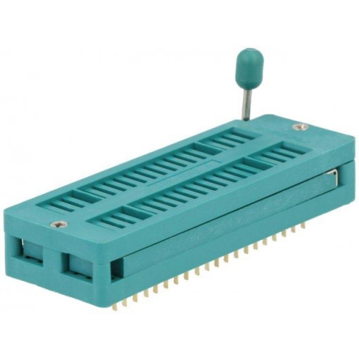 DS1043-400G; Socket: DIP; ZIF; PIN: 40; 7.62/15.24mm; demountable; -40÷105°C; THT; CONNFLY DS1043-400G; Socket: DIP; ZIF; PIN: 40; 7.62/15.24mm; demountable; -40÷105°C; THT; CONNFLY