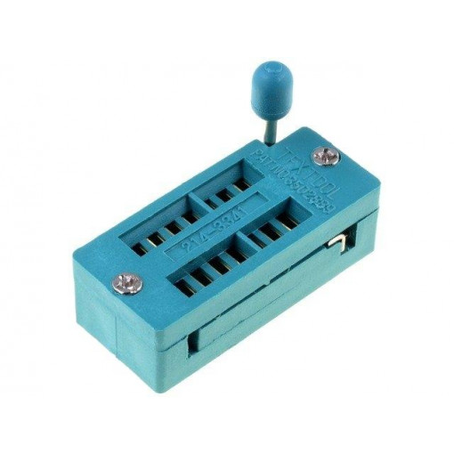 DS1044-140G; Socket: DIP; ZIF; PIN: 14; 7.62mm; demountable; -40÷105°C; THT; 50VDC; CONNFLY DS1044-140G; Socket: DIP; ZIF; PIN: 14; 7.62mm; demountable; -40÷105°C; THT; 50VDC; CONNFLY