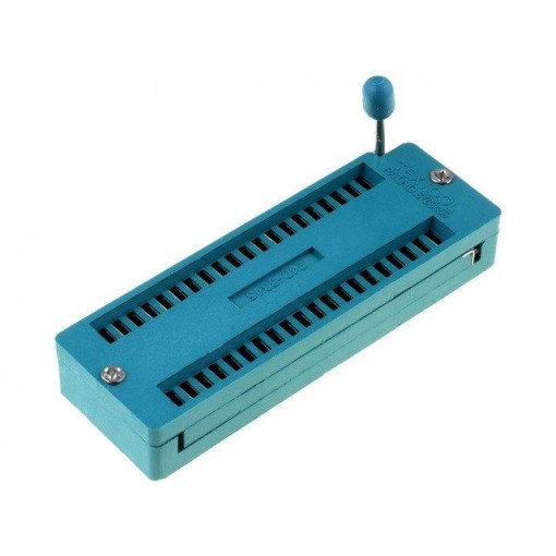 DS1044-400G; Socket: DIP; ZIF; PIN: 40; 15.24mm; demountable; -40÷105°C; THT; CONNFLY DS1044-400G; Socket: DIP; ZIF; PIN: 40; 15.24mm; demountable; -40÷105°C; THT; CONNFLY