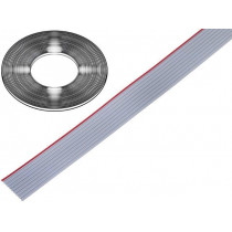 DS1057-08A282R-30.5; Wire: ribbon; 1.27mm; stranded; Cu; 8x28AWG; unshielded; PVC; grey; CONNFLY