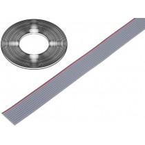 DS1057-10A282R-30.5; Wire: ribbon; 1.27mm; stranded; Cu; 10x28AWG; unshielded; PVC; grey; CONNFLY