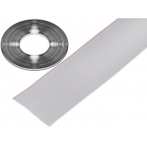 DS1057-26A282R-30.5; Wire: ribbon; 1.27mm; stranded; Cu; 26x28AWG; unshielded; PVC; grey; CONNFLY