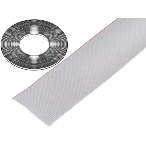 DS1057-26A282R-30.5; Wire: ribbon; 1.27mm; stranded; Cu; 26x28AWG; unshielded; PVC; grey; CONNFLY