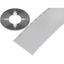 DS1057-34A282R-30.5; Wire: ribbon; 1.27mm; stranded; Cu; 34x28AWG; unshielded; PVC; grey; CONNFLY