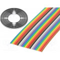DS1058-24M28-30.5; Wire: ribbon; 1.27mm; stranded; Cu; 24x28AWG; unshielded; PVC; 300V; CONNFLY DS1058-24M28-30.5; Wire: ribbon; 1.27mm; stranded; Cu; 24x28AWG; unshielded; PVC; 300V; CONNFLY