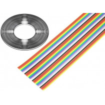 DS1058-34M28-30.5; Wire: ribbon; 1.27mm; stranded; Cu; 34x28AWG; unshielded; PVC; 300V; CONNFLY