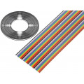 DS1058-40M28-30.5; Wire: ribbon; 1.27mm; stranded; Cu; 40x28AWG; unshielded; PVC; 300V; CONNFLY DS1058-40M28-30.5; Wire: ribbon; 1.27mm; stranded; Cu; 40x28AWG; unshielded; PVC; 300V; CONNFLY