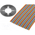 DS1058-60M28-30.5; Wire: ribbon; 1.27mm; stranded; Cu; 60x28AWG; unshielded; PVC; 300V; CONNFLY DS1058-60M28-30.5; Wire: ribbon; 1.27mm; stranded; Cu; 60x28AWG; unshielded; PVC; 300V; CONNFLY