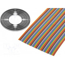 DS1058-60M28-30.5; Wire: ribbon; 1.27mm; stranded; Cu; 60x28AWG; unshielded; PVC; 300V; CONNFLY