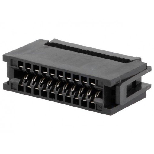 DS1064-200B; IDC; PIN: 20; card edge; IDC; for ribbon cable; 1.27mm; gold flash; CONNFLY