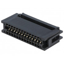 DS1064-260B; IDC; PIN: 26; card edge; IDC; for ribbon cable; 1.27mm; gold flash; CONNFLY