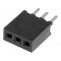 DS1065-01-1*3S8BV; Socket; pin strips; female; PIN: 3; straight; 1.27mm; THT; 1x3; 1A; CONNFLY DS1065-01-1*3S8BV; Socket; pin strips; female; PIN: 3; straight; 1.27mm; THT; 1x3; 1A; CONNFLY