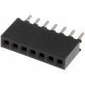 DS1065-01-1*7S8BV; Socket; pin strips; female; PIN: 7; straight; 1.27mm; THT; 1x7; 1A; CONNFLY DS1065-01-1*7S8BV; Socket; pin strips; female; PIN: 7; straight; 1.27mm; THT; 1x7; 1A; CONNFLY